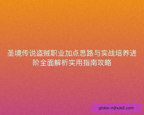 圣境传说盗贼职业加点思路与实战培养进阶全面解析实用指南攻略